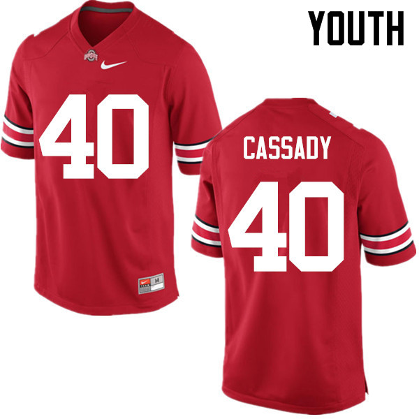 Youth Ohio State Buckeyes #40 Howard Cassady College Football Jerseys Game-Red